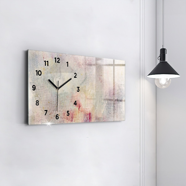 Horizontal wall clock Painted abstraction