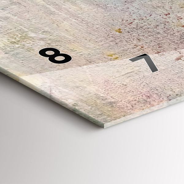 Horizontal wall clock Painted abstraction