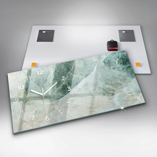 Horizontal wall clock Marble Stone Texture