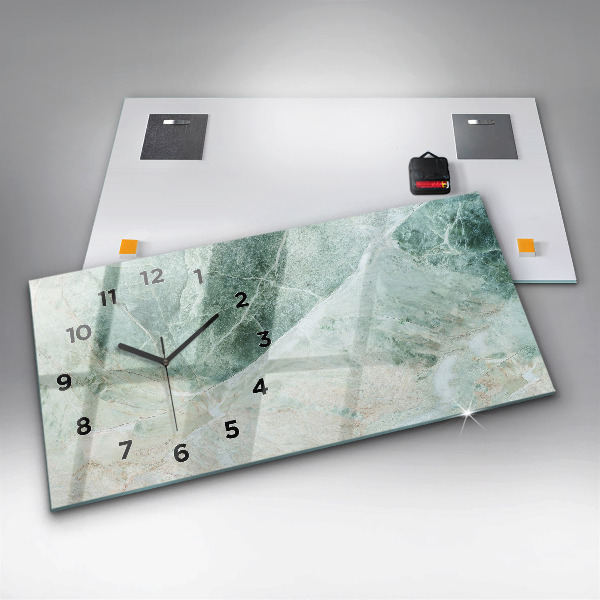 Horizontal wall clock Marble Stone Texture