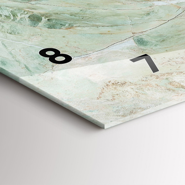 Horizontal wall clock Marble Stone Texture