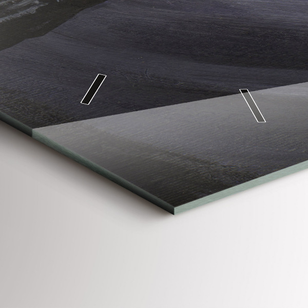 Horizontal wall clock Raven in the moonlight