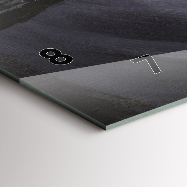 Horizontal wall clock Raven in the moonlight