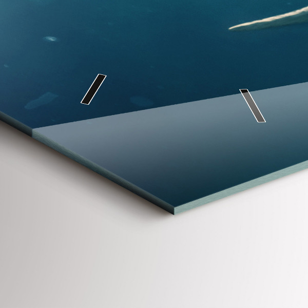 Horizontal wall clock Swimming elephant in the ocean