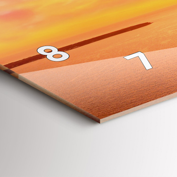 Horizontal wall clock Old windmill in Santorini