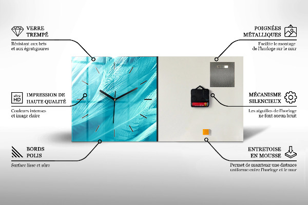 Horizontal wall clock A picturesque street