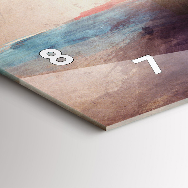 Horizontal wall clock Abstract portrait of a woman