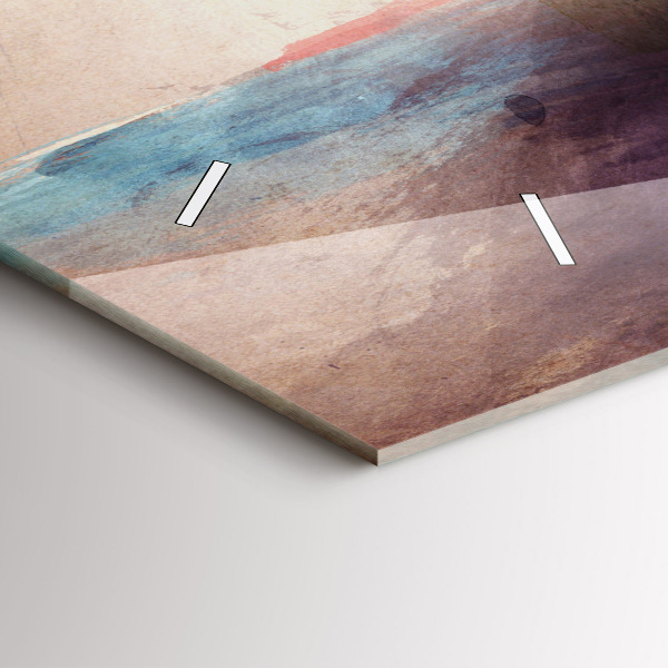 Horizontal wall clock Abstract portrait of a woman