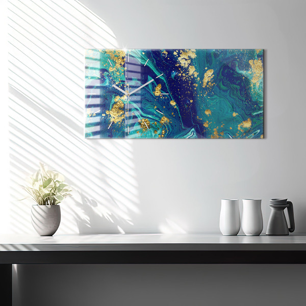 Horizontal wall clock Modern abstraction