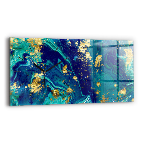 Horizontal wall clock Modern abstraction