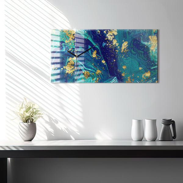 Horizontal wall clock Modern abstraction