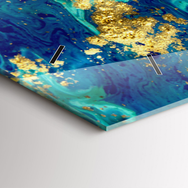 Horizontal wall clock Modern abstraction