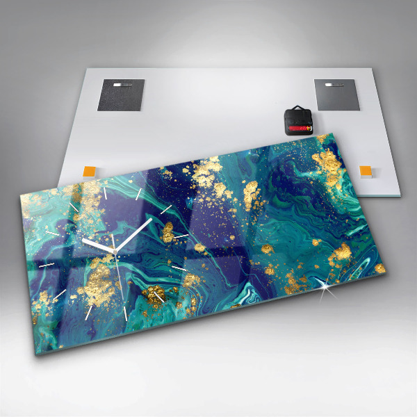 Horizontal wall clock Modern abstraction