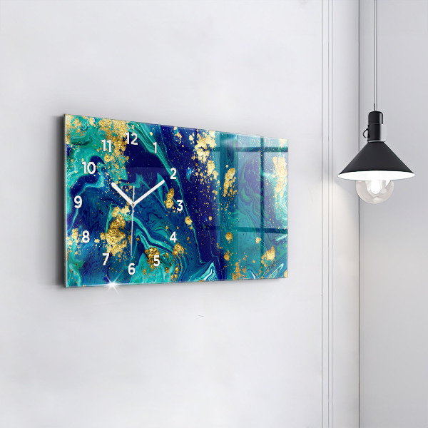 Horizontal wall clock Modern abstraction