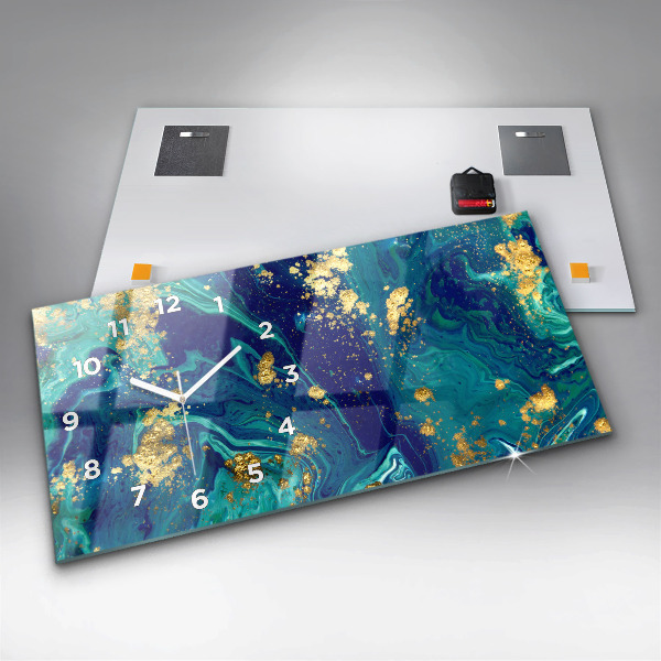 Horizontal wall clock Modern abstraction