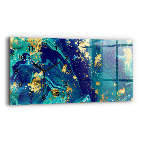 Horizontal wall clock Modern abstraction