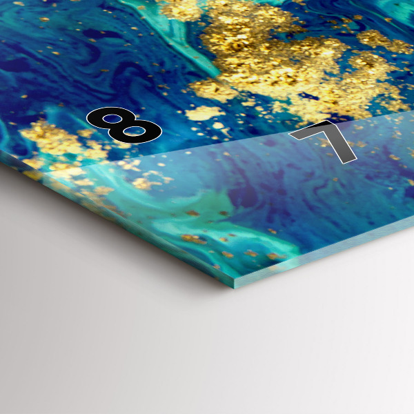 Horizontal wall clock Modern abstraction