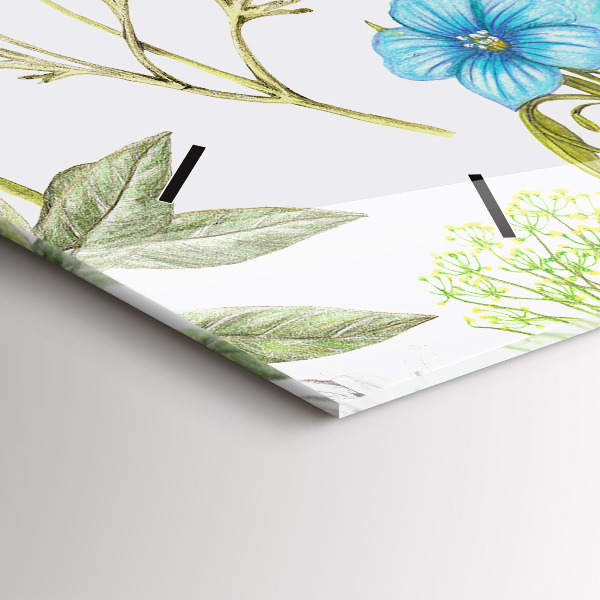 Horizontal wall clock Flower Composition