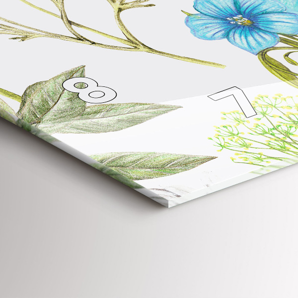 Horizontal wall clock Flower Composition