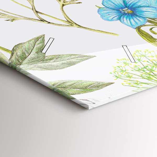 Horizontal wall clock Flower Composition