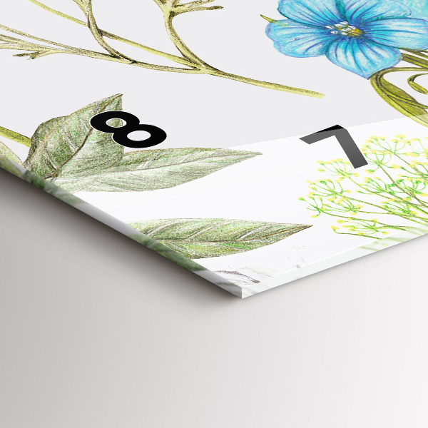 Horizontal wall clock Flower Composition