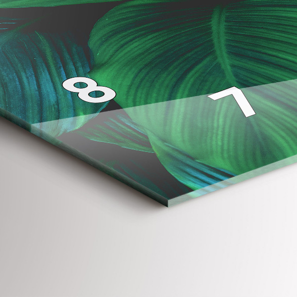 Horizontal wall clock Nature leaves