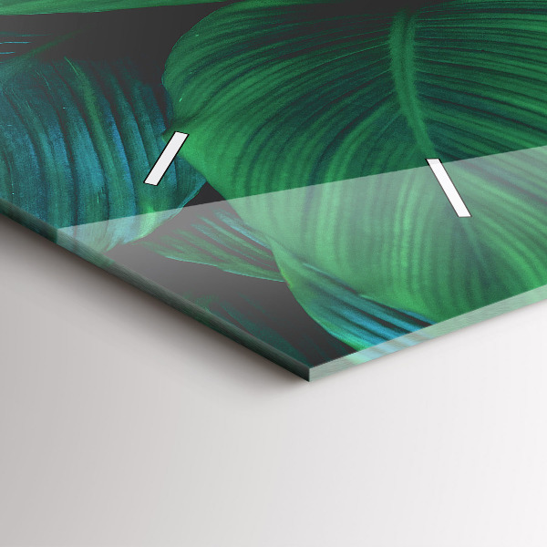 Horizontal wall clock Nature leaves