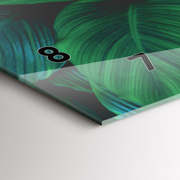 Horizontal wall clock Nature leaves