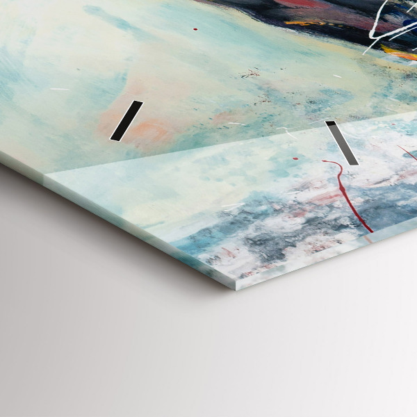 Horizontal wall clock Galloping Horses Illustration