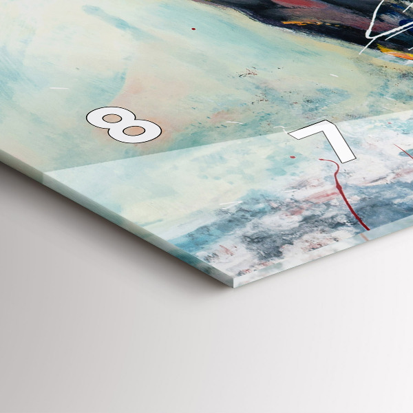 Horizontal wall clock Galloping Horses Illustration