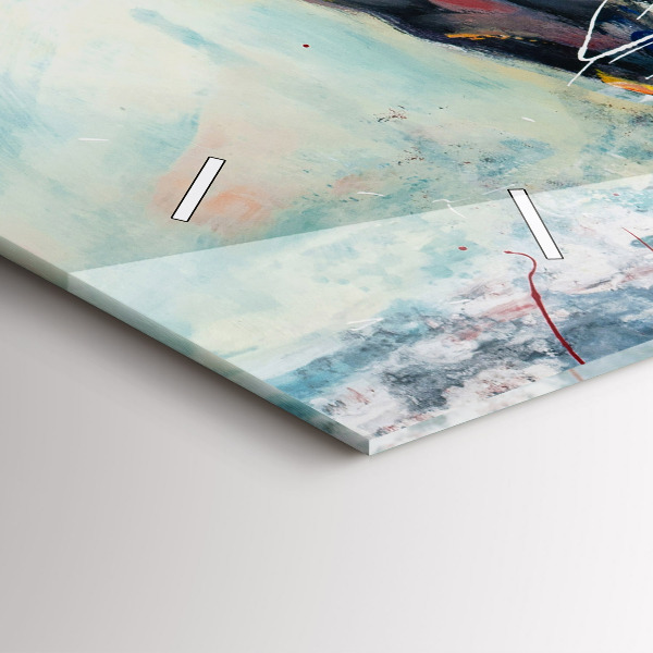 Horizontal wall clock Galloping Horses Illustration