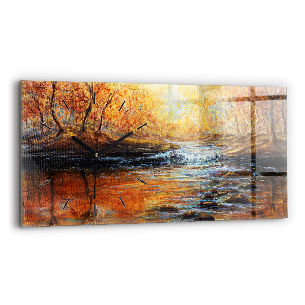 Horizontal wall clock Artistic art
