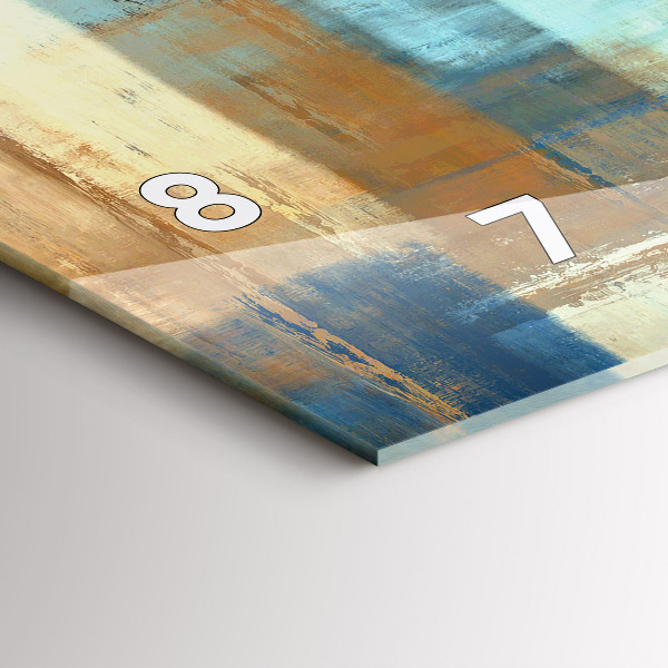 Horizontal wall clock Colorful background - abstract