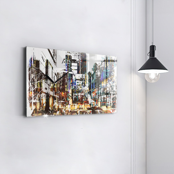 Horizontal wall clock New York City