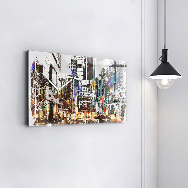 Horizontal wall clock New York City