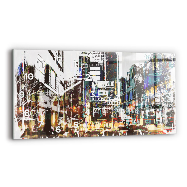 Horizontal wall clock New York City