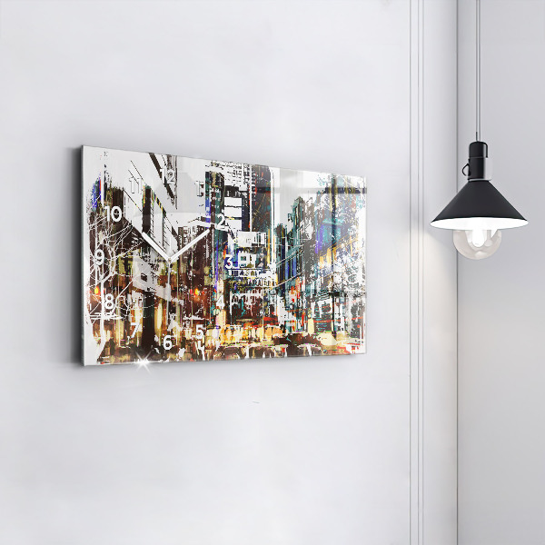 Horizontal wall clock New York City