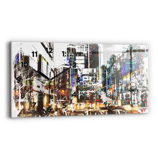 Horizontal wall clock New York City