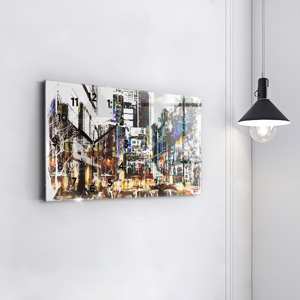 Horizontal wall clock New York City