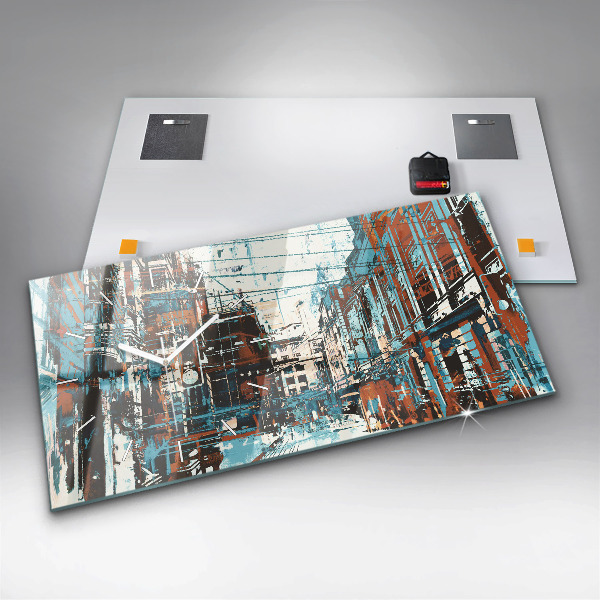 Horizontal wall clock Street Art