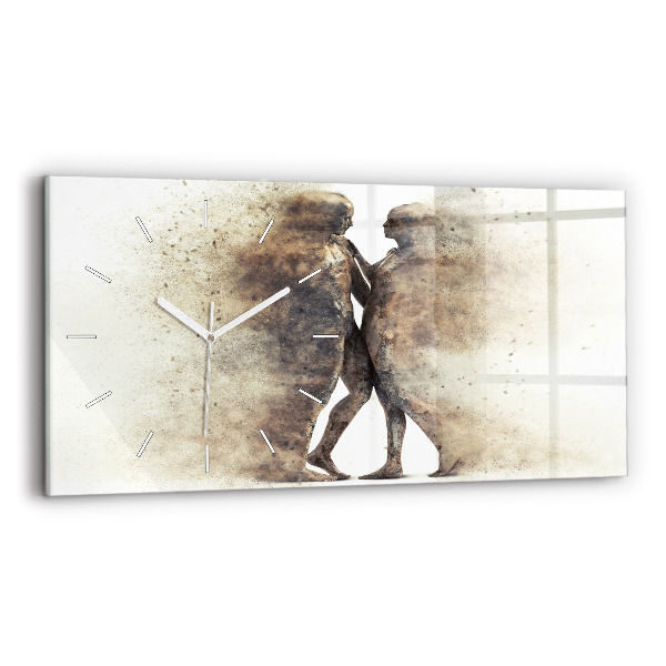 Horizontal wall clock Abstract people sand