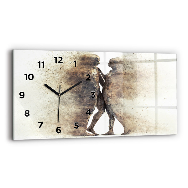 Horizontal wall clock Abstract people sand