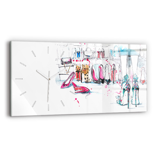 Horizontal wall clock The element of femininity