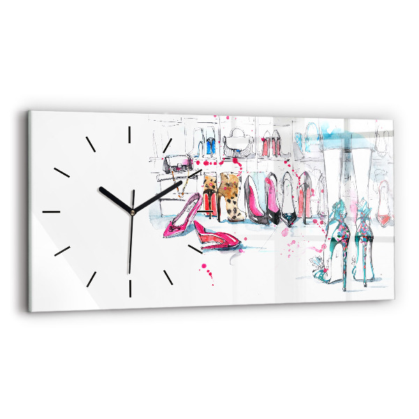 Horizontal wall clock The element of femininity