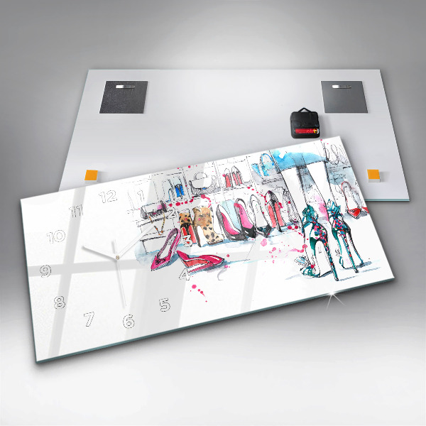 Horizontal wall clock The element of femininity