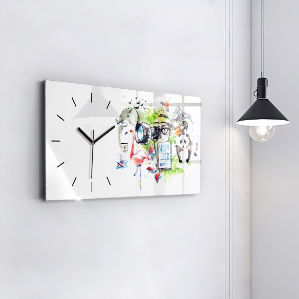 Horizontal wall clock Zoologist