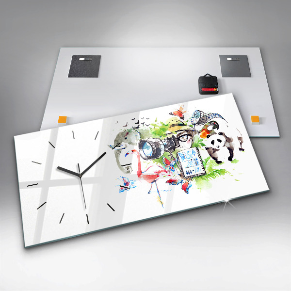 Horizontal wall clock Zoologist