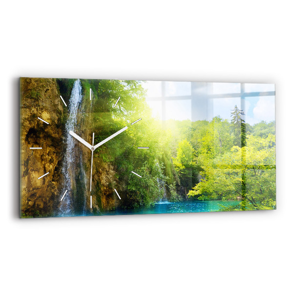 Horizontal wall clock Lagoon Landscape