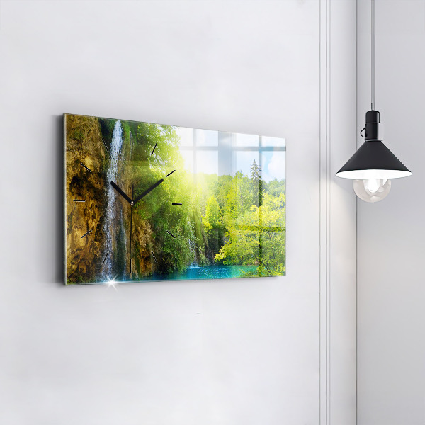 Horizontal wall clock Lagoon Landscape