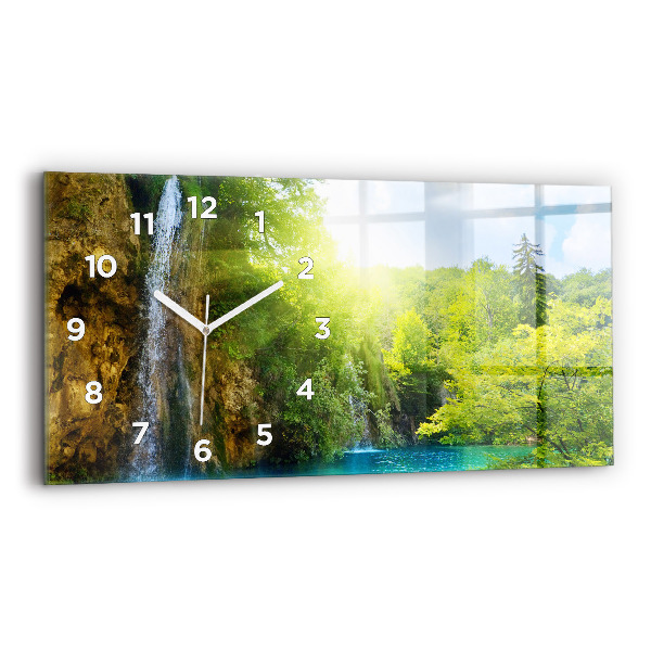 Horizontal wall clock Lagoon Landscape